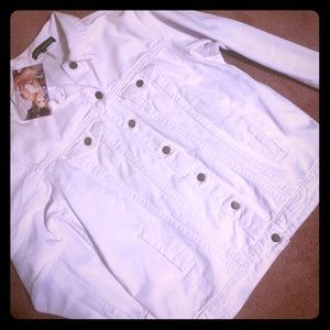 White oversized Jean jacket  BRAND NEW NEVER WORN